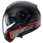 Preview: Caberg Helm Levo X Elite matt-schwarz/anthrazit-rot