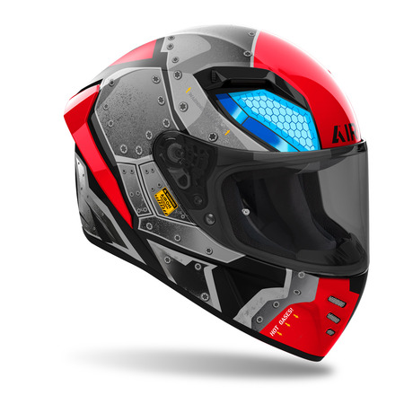 Airoh Helm | Connor | Bot | grau/schwarz-rot-blau