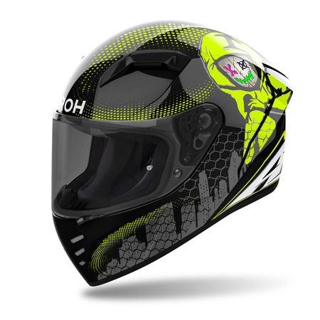 Airoh Helm | Connor | Gamer | schwarz/weiß-fluo-gelb