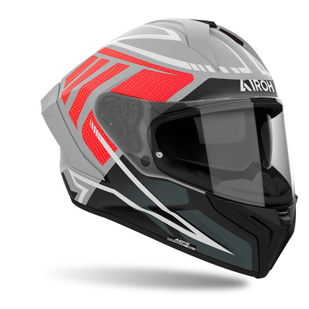 Airoh Helm | Matryx | Rider | matt-grau/schwarz-rot-weiß