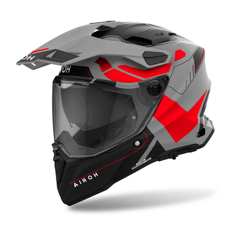 Airoh Helm | Commander 2 | Reveal | matt-grau/schwarz-rot