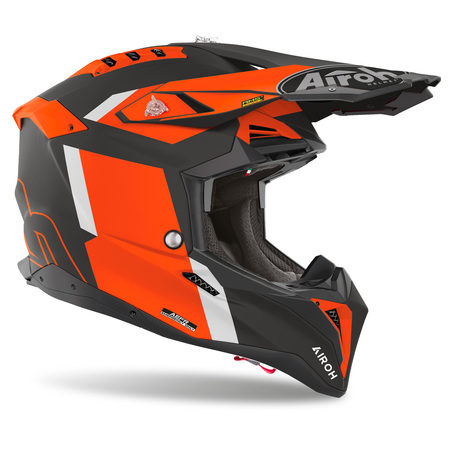 Airoh Helm | Aviator 3 | Glory | matt-schwarz/orange-weiß