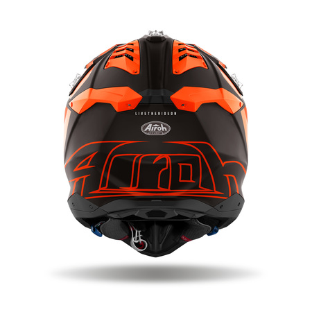 Airoh Helm | Aviator 3 | Glory | matt-schwarz/orange-weiß