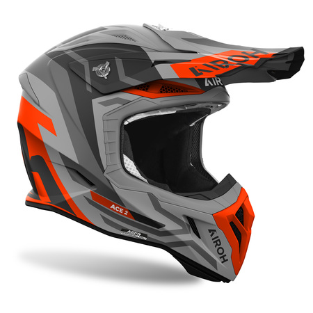 Airoh Helm | Aviator Ace 2 | Ground | matt-grau/schwarz-orange