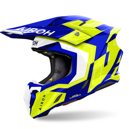 Airoh Helm | Twist 3 | Dizzy | blau/fluo-gelb-weiß