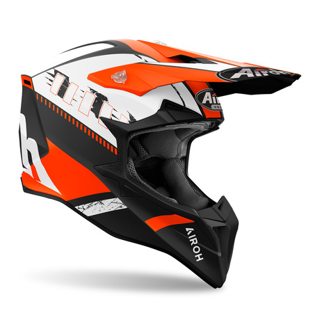 Airoh Helm | Wraaap | Feel | matt-schwarz/weiß-orange