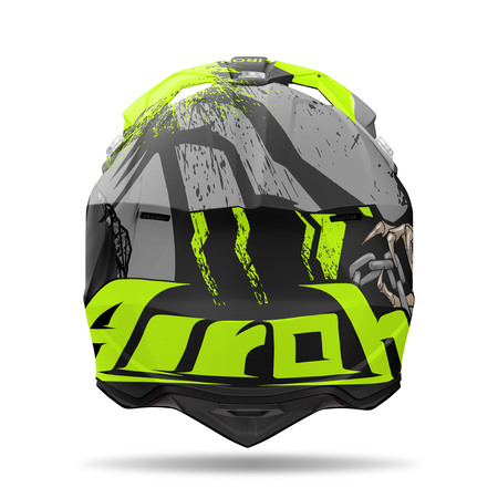 Airoh Helm | Wraaap | Darkness | matt-schwarz/grau-fluo-gelb