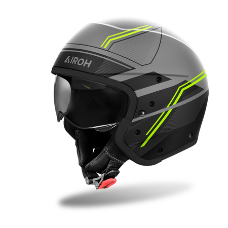 Airoh Helm | J 110 | Slim | matt-grau/schwarz-fluo-gelb