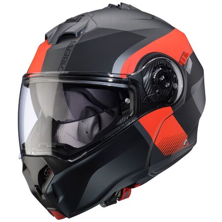 Caberg Helm Duke Evo Indy matt-gun metallic/schwarz-rot