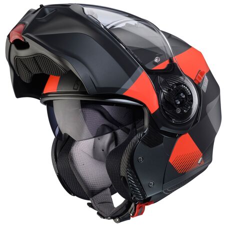 Caberg Helm | Duke Evo | Indy | matt-gun metallic/schwarz-rot