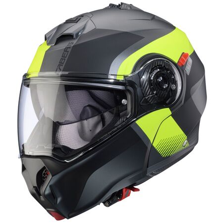 Caberg Helm | Duke Evo | Indy | matt-gun metallic/schwarz-fluo-gelb