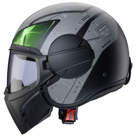 Caberg Helm Ghost X Vyrus matt-schwarz/grau-fluo-grün