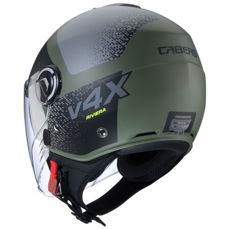 Caberg Helm Riviera V4 X Alpha matt-grün/schwarz-grau