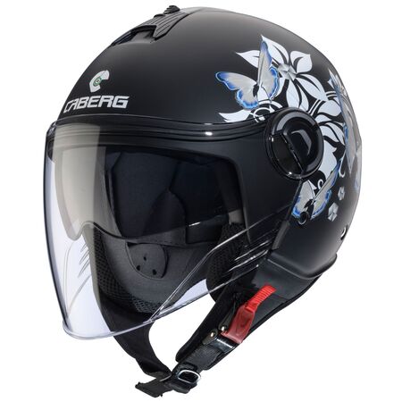 Caberg Helm Riviera V4 X  Mia matt-schwarz/weiß-grau-hellblau