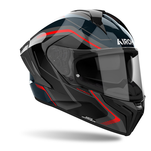 Airoh Helm | Matryx | Wide | schwarz/grau-rot