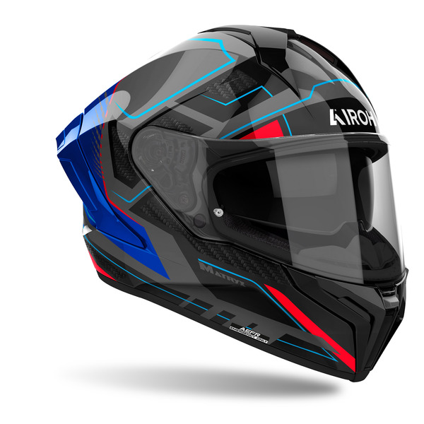 Airoh Helm | Matryx | Rocket | grau/schwarz-blau-rot