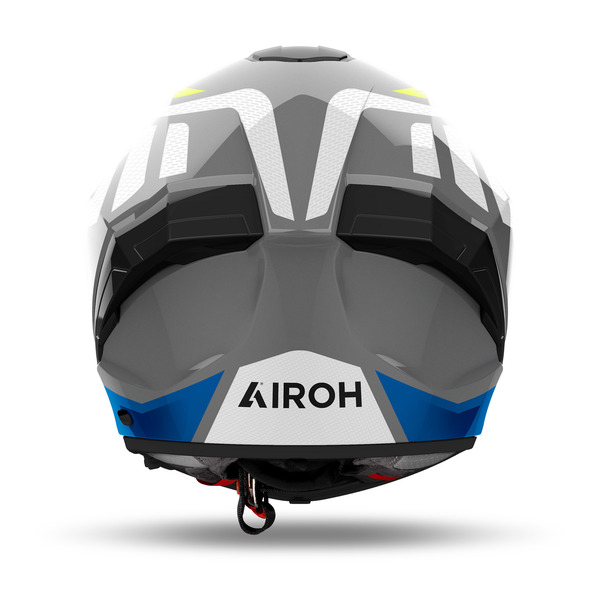 Airoh Helm | Matryx | Rider | grau/schwarz-blau-weiß-fluo-gelb