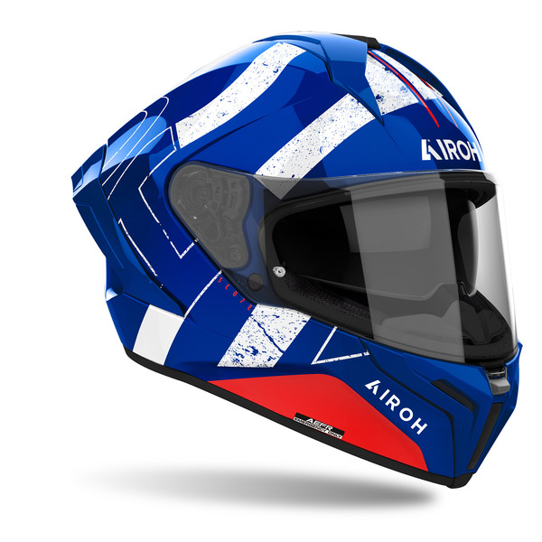 Airoh Helm | Matryx | Scope | blau/rot-weiß