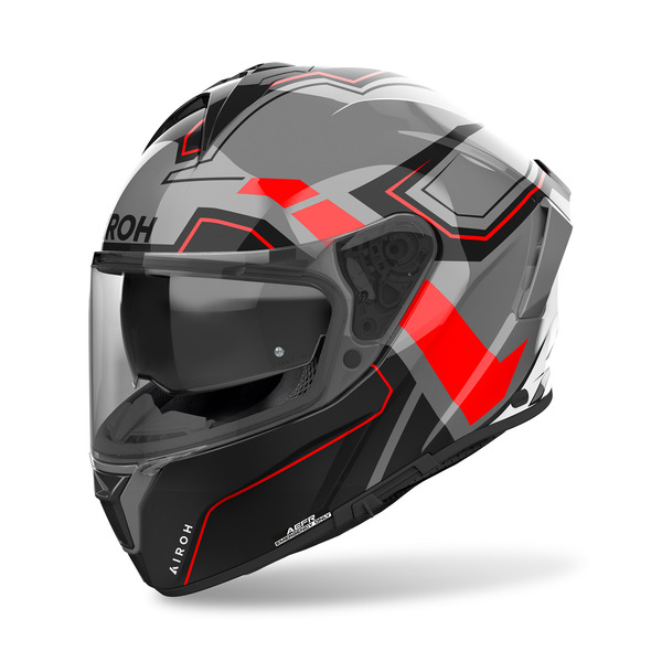 Airoh Helm | Spark 2 | Dart | grau/schwarz-rot