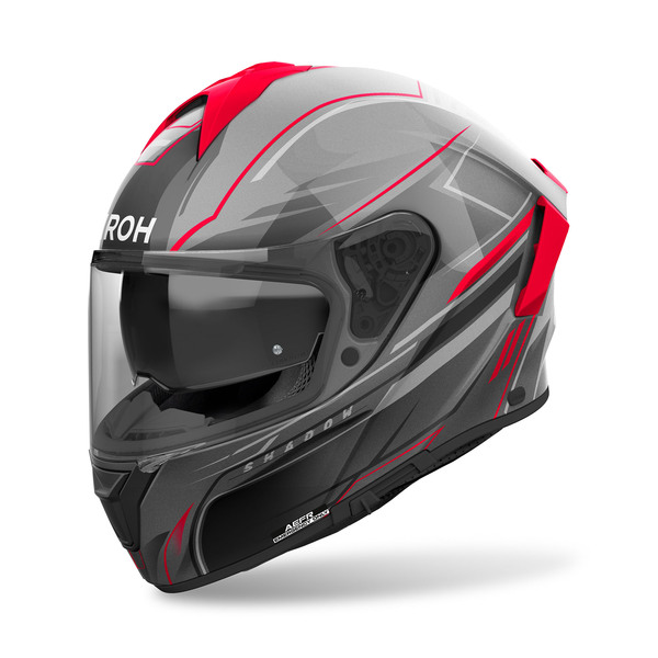 Airoh Helm | Spark 2 | Shadow | matt-grau/schwarz-rot