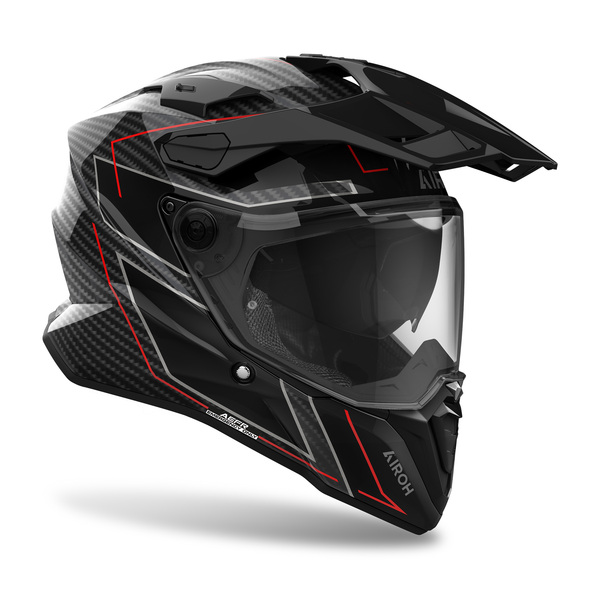 Airoh Helm | Commander 2 | Carbon | Stylish schwarz/rot