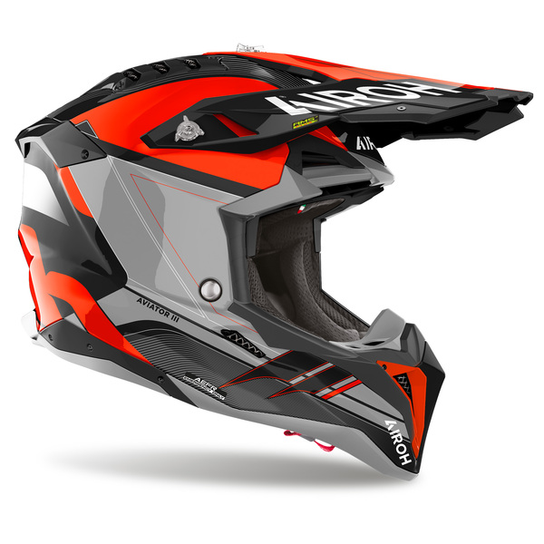 Airoh Helm | Aviator 3 | Saber | schwarz/grau-fluo-orange