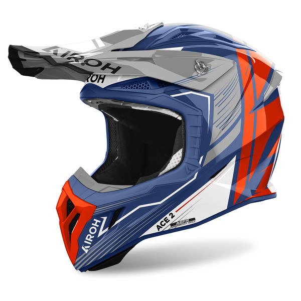 Airoh Helm | Aviator Ace 2 | Engine | blau/grau-orange