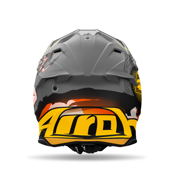 Airoh Helm | Twist 3 | Adventure | matt-grau/orange-gelb