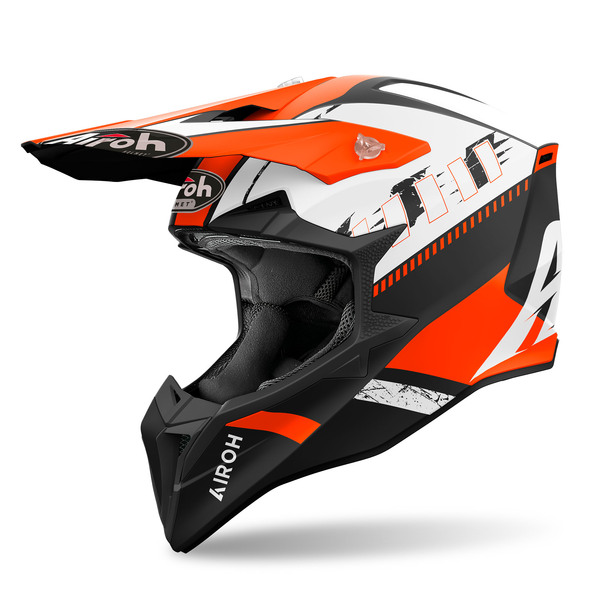 Airoh Helm | Wraaap | Feel | matt-schwarz/weiß-orange