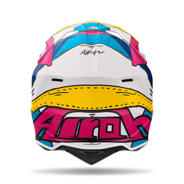 Airoh Helm | Wraaap | Paint | weiß/blau-gelb-rosa