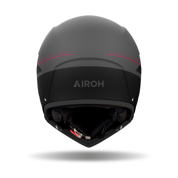 Airoh Helm | J 110 | Slim | matt-grau/schwarz-rot