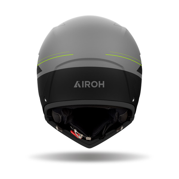 Airoh Helm | J 110 | Slim | matt-grau/schwarz-fluo-gelb