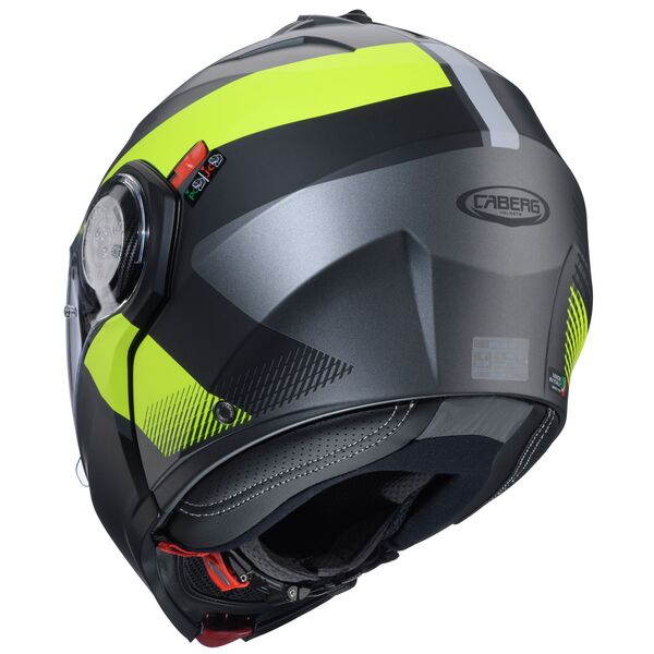 Caberg Helm Duke Evo Indy matt-gun metallic/schwarz-fluo-gelb