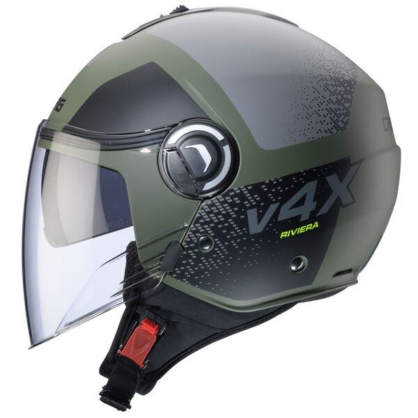 Caberg Helm Riviera V4 X Alpha matt-grün/schwarz-grau