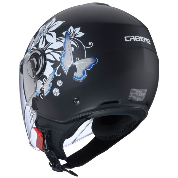 Caberg Helm | Riviera V4 X |  Mia | matt-schwarz/weiß-grau-hellblau